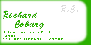 richard coburg business card